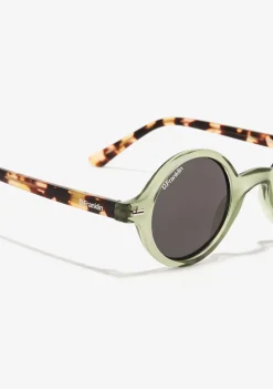 D.Franklin Ultra Light Round Green / Black|Damen Runde Sonnenbrillen|Polarisierte Sonnenbrillen