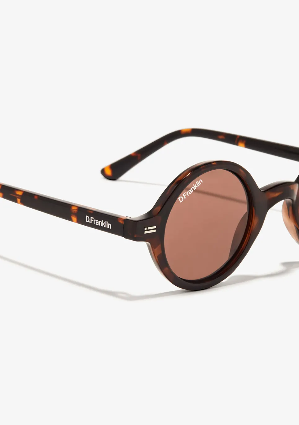 D.Franklin Ultra Light Round Tort / Brown|Damen Runde Sonnenbrillen|Polarisierte Sonnenbrillen