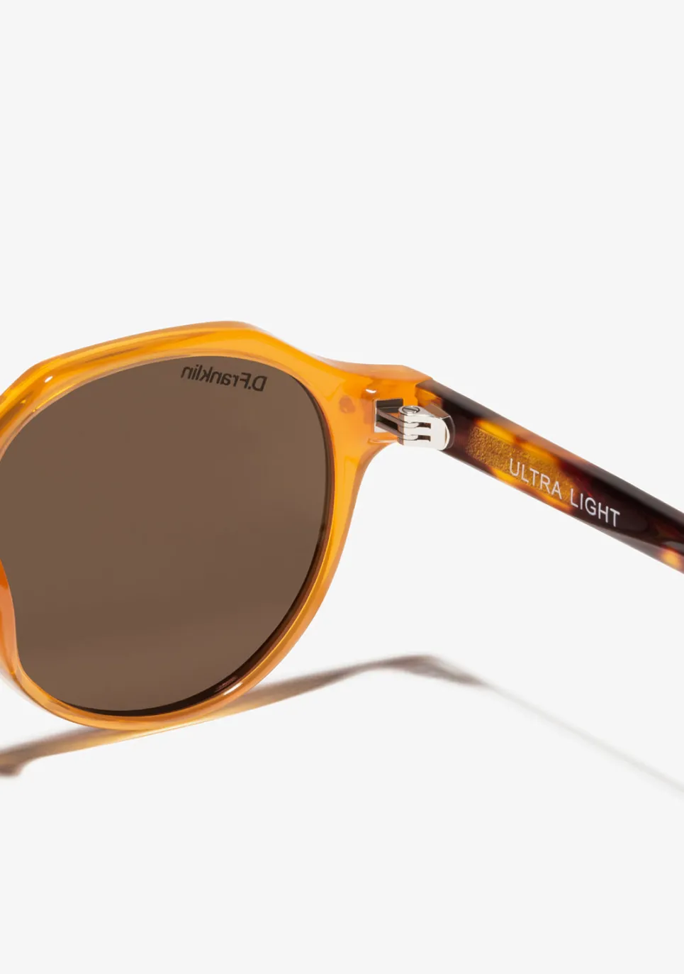 D.Franklin Ultra Light S Round Amber / Brown|Damen Runde Sonnenbrillen|Polarisierte Sonnenbrillen