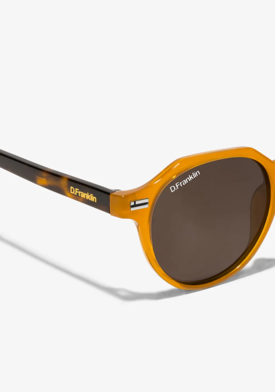D.Franklin Ultra Light S Round Amber / Brown|Damen Runde Sonnenbrillen|Polarisierte Sonnenbrillen