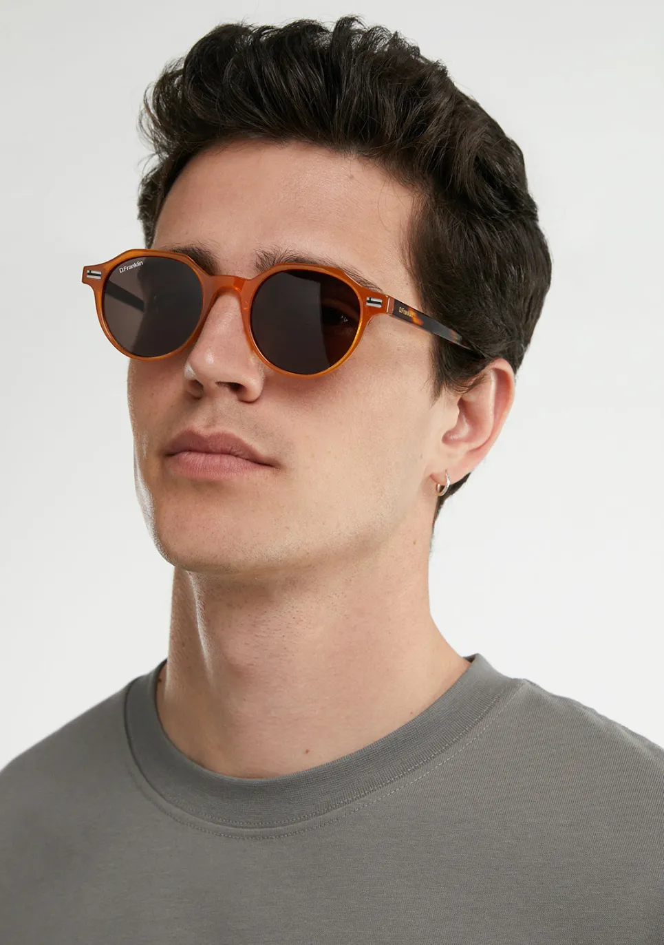 D.Franklin Ultra Light S Round Amber / Brown|Damen Runde Sonnenbrillen|Polarisierte Sonnenbrillen