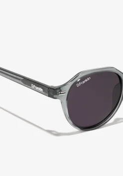 D.Franklin Ultra Light S Round Crystal Grey / Black|Damen Runde Sonnenbrillen|Polarisierte Sonnenbrillen