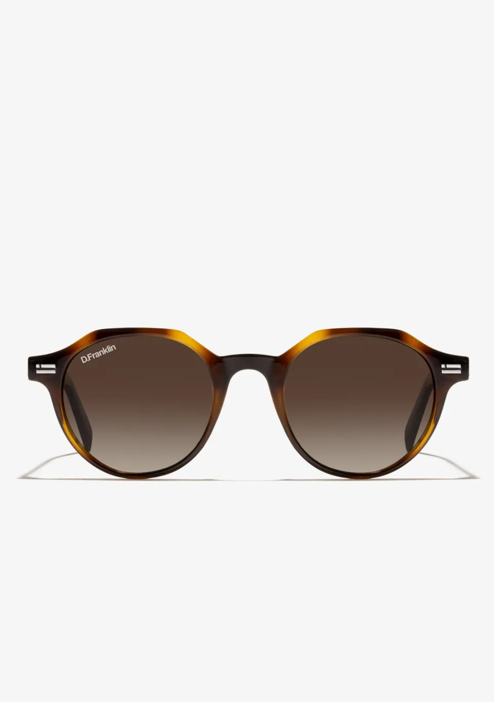 D.Franklin Ultra Light S Round Havana / Brown|Damen Runde Sonnenbrillen|Polarisierte Sonnenbrillen