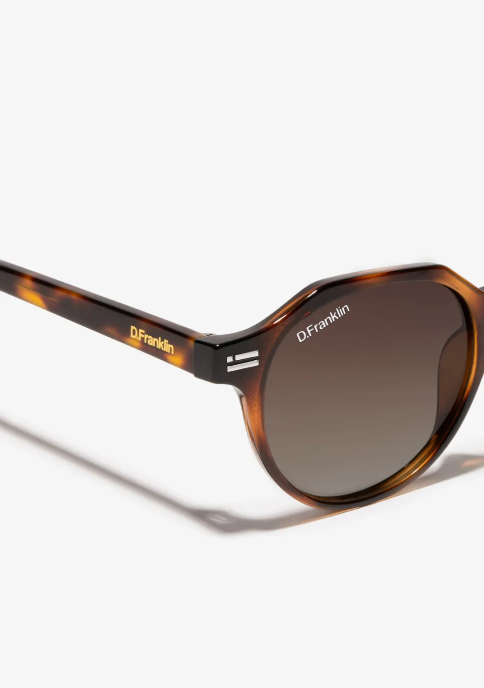 D.Franklin Ultra Light S Round Havana / Brown|Damen Runde Sonnenbrillen|Polarisierte Sonnenbrillen