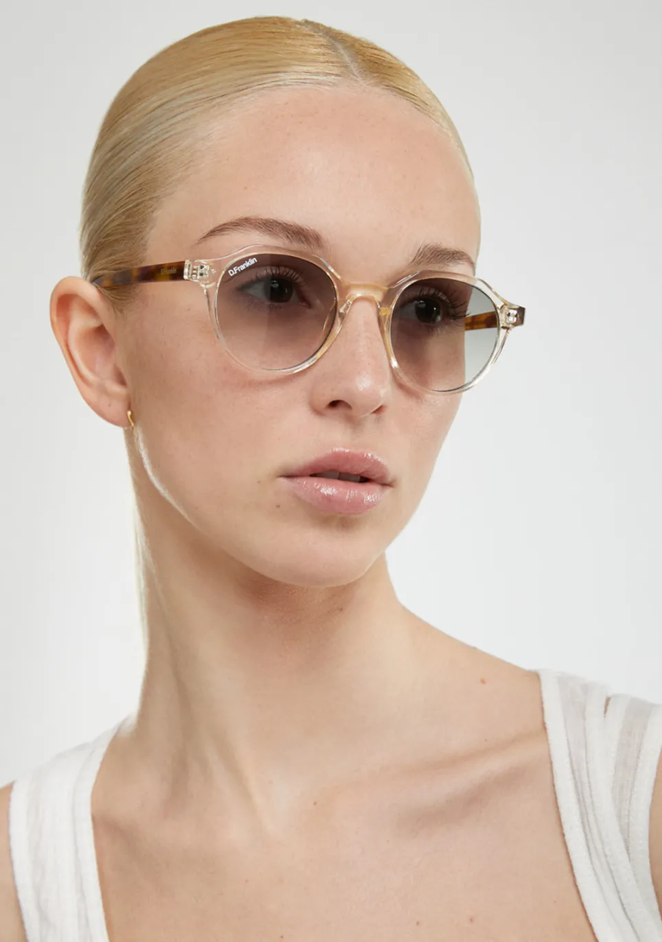 D.Franklin Ultra Light S Round Trans Grey / Grey|Damen Runde Sonnenbrillen|Runde Sonnenbrillen