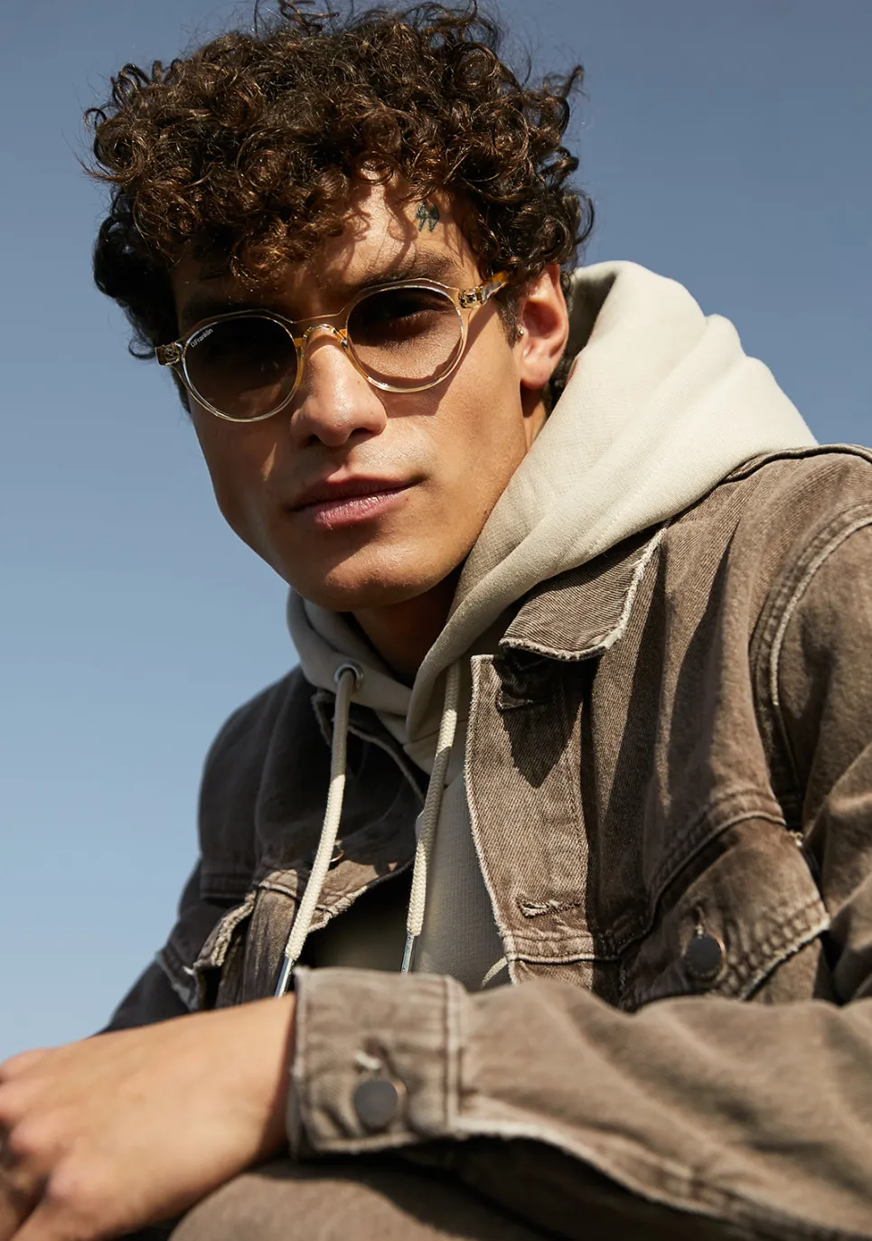 D.Franklin Ultra Light S Round Trans Grey / Grey|Damen Runde Sonnenbrillen|Runde Sonnenbrillen