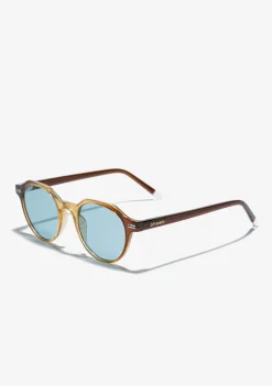 D.Franklin Ultra Light S Round Trans Brown / Trans Blue|Damen Runde Sonnenbrillen|Runde Sonnenbrillen