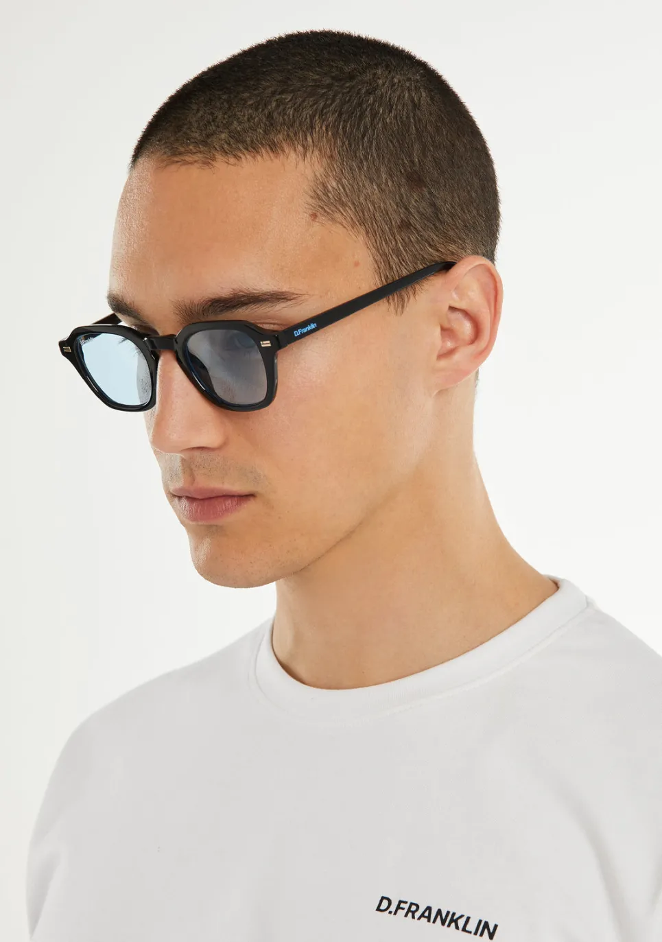 D.Franklin Ultra Light S Square Black / Blue|Damen Eckige Sonnenbrillen|Eckige Sonnenbrillen