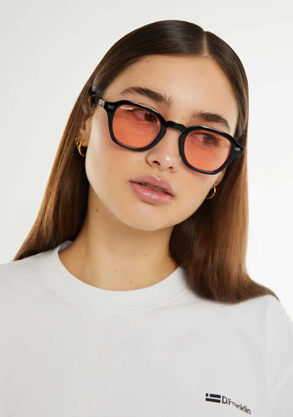 D.Franklin Ultra Light S Square Black / Red|Damen Eckige Sonnenbrillen|Eckige Sonnenbrillen