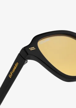 D.Franklin Ultra Light S Square Black / Yellow|Damen Eckige Sonnenbrillen|Eckige Sonnenbrillen