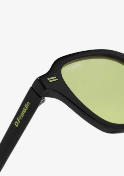 D.Franklin Ultra Light S Square Black / Green|Damen Eckige Sonnenbrillen|Eckige Sonnenbrillen