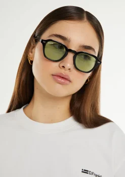 D.Franklin Ultra Light S Square Black / Green|Damen Eckige Sonnenbrillen|Eckige Sonnenbrillen