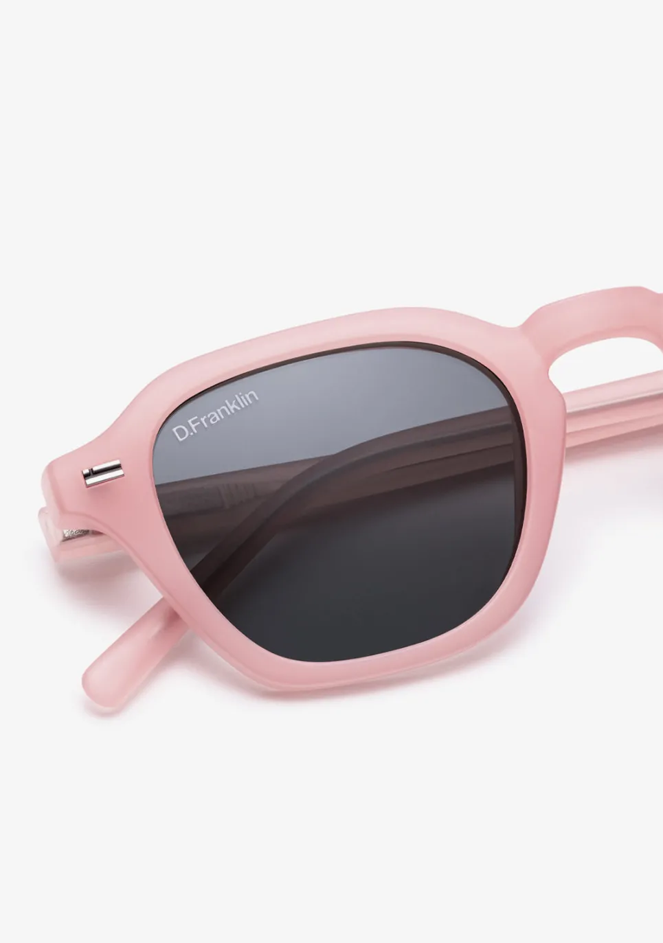 D.Franklin Ultra Light S Square Matte Pink / Smoke Black|Damen Polarisierte Sonnenbrillen|Polarisierte Sonnenbrillen