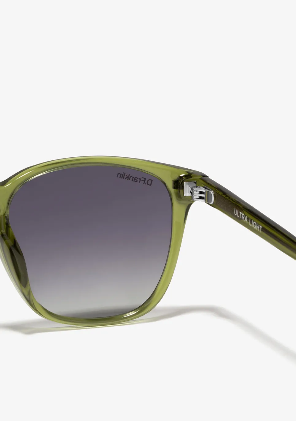 D.Franklin Ultra Light SQ High Crystal Green / Smoke|Damen Eckige Sonnenbrillen|Polarisierte Sonnenbrillen