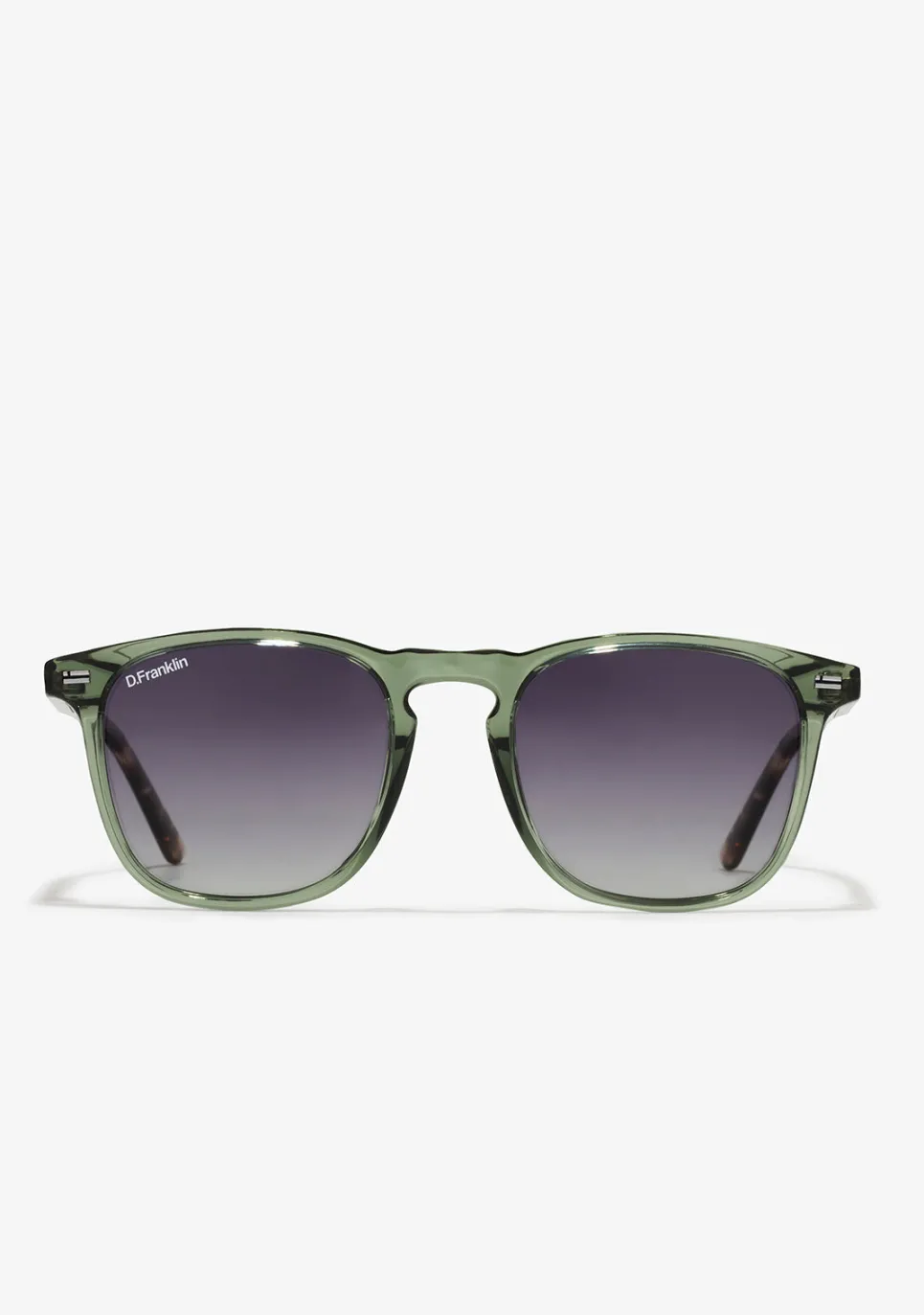 D.Franklin Ultra Light SQ Med Crystal Green / Grad Smoke|Damen Eckige Sonnenbrillen|Polarisierte Sonnenbrillen