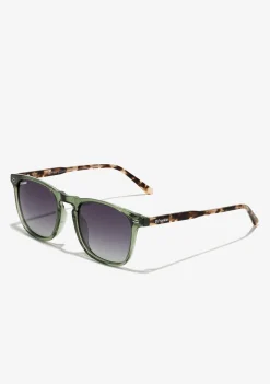 D.Franklin Ultra Light SQ Med Crystal Green / Grad Smoke|Damen Eckige Sonnenbrillen|Polarisierte Sonnenbrillen