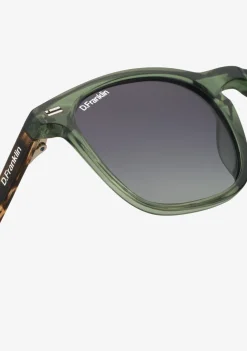 D.Franklin Ultra Light SQ Med Crystal Green / Grad Smoke|Damen Eckige Sonnenbrillen|Polarisierte Sonnenbrillen