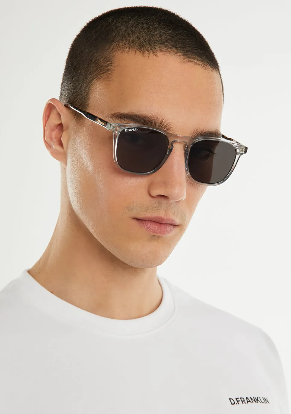 D.Franklin Ultra Light SQ Med Transparent / Smoke|Damen Eckige Sonnenbrillen|Polarisierte Sonnenbrillen