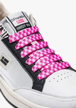 D.Franklin Urban Check Shoelaces Pink / White|Damen Schnürsenkel|Schnürsenkel