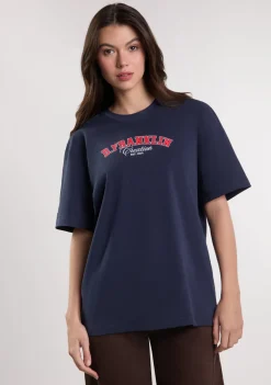 D.Franklin Varsity Est 2024 T-Shirt Navy|Damen T-Shirts|T-Shirts