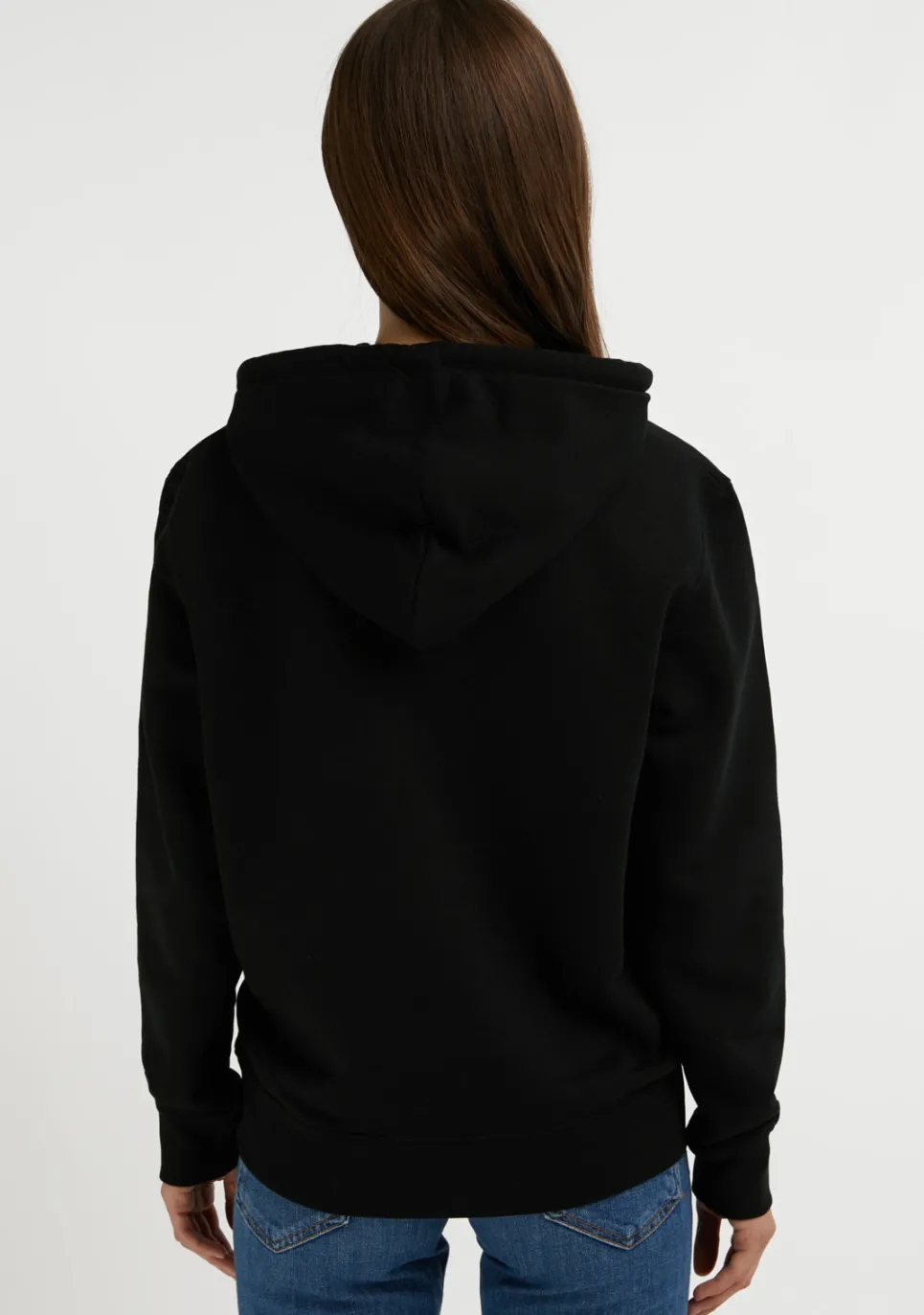 D.Franklin Varsity Hoodie Black / White|Damen Sweatshirts|Sweatshirts