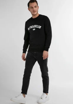 D.Franklin Varsity Sweatshirt Black / White|Herren Sweatshirts