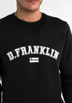 D.Franklin Varsity Sweatshirt Black / White|Herren Sweatshirts
