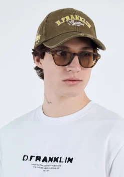 D.Franklin Varsity Washed Cap Army Green|Damen Kappen|Kappen