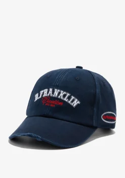 D.Franklin Varsity Washed Cap Navy|Damen Kappen|Kappen