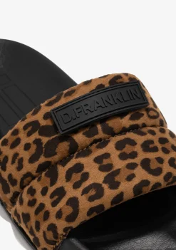 D.Franklin Venice Slides Leopard|Damen Sandalen