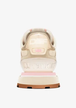 D.Franklin Vibla Zig Patch Beige / Gold|Damen Sneakers
