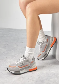 D.Franklin Vibla Zig Silver|Damen Sneakers|Plattform-Sneakers