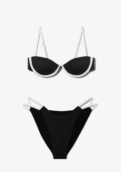 D.Franklin Wake Top + Feroe Bottom Bikini Black|Damen Bikinis Und Einteiler