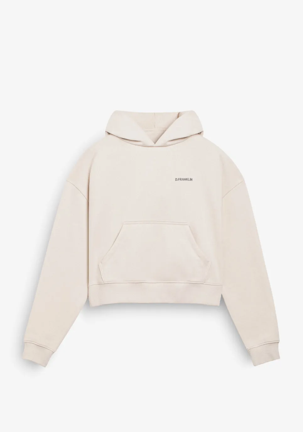 D.Franklin Worldwide Crop Hoodie Ice Grey|Damen Sweatshirts