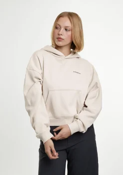 D.Franklin Worldwide Crop Hoodie Ice Grey|Damen Sweatshirts