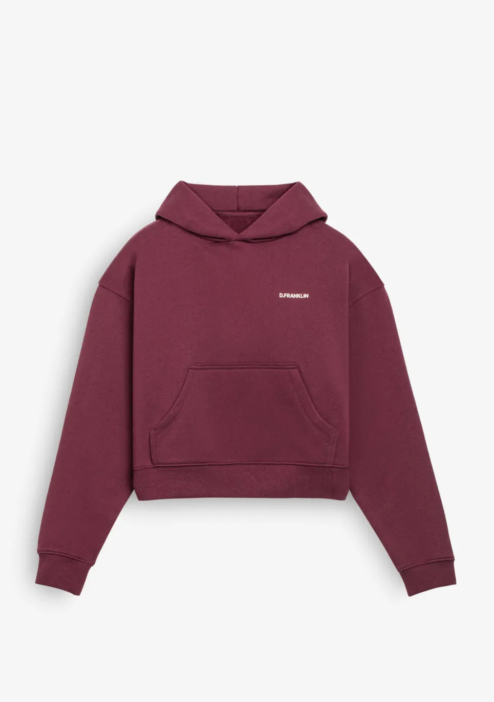 D.Franklin Worldwide Crop Hoodie Wine|Damen Sweatshirts
