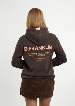 D.Franklin Worldwide Hoodie Brown|Damen Sweatshirts|Sweatshirts