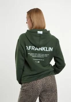 D.Franklin Worldwide Hoodie Green|Damen Sweatshirts|Sweatshirts