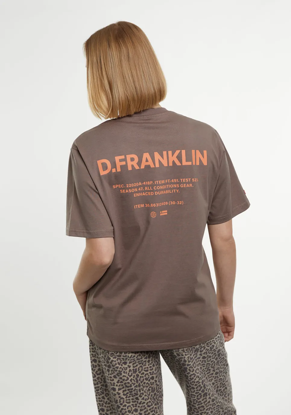 D.Franklin Worldwide Tee Brown|Damen T-Shirts|T-Shirts