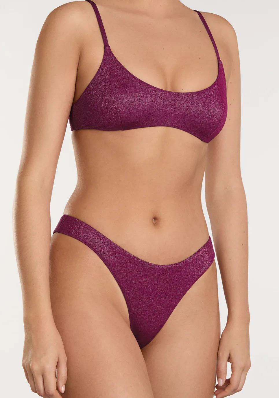 D.Franklin Zoe Top + Ava Bottom Mulberry Glimmer Bikini|Damen Bikinis Und Einteiler