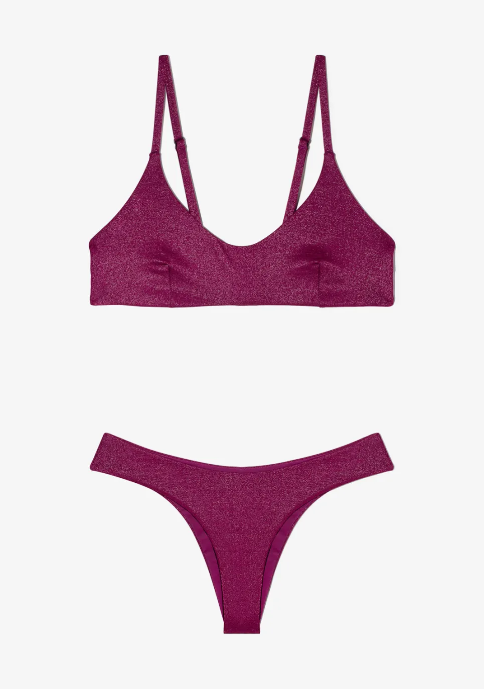 D.Franklin Zoe Top + Ava Bottom Mulberry Glimmer Bikini|Damen Bikinis Und Einteiler