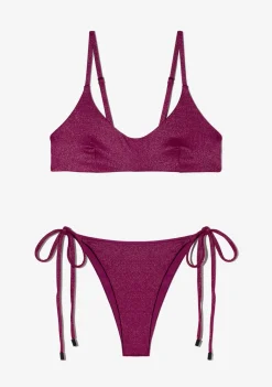 D.Franklin Zoe Top + Lilo Bottom Mulberry Glimmer Bikini|Damen Bikinis Und Einteiler
