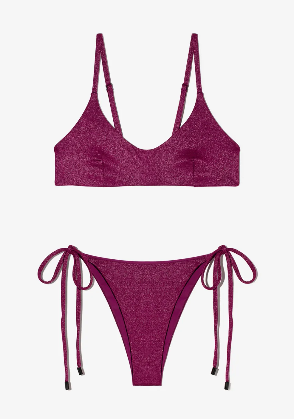 D.Franklin Zoe Top + Lilo Bottom Mulberry Glimmer Bikini|Damen Bikinis Und Einteiler
