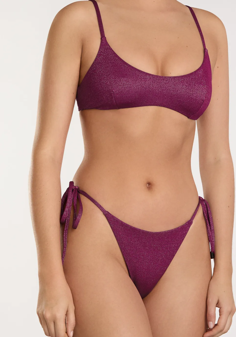 D.Franklin Zoe Top + Lilo Bottom Mulberry Glimmer Bikini|Damen Bikinis Und Einteiler